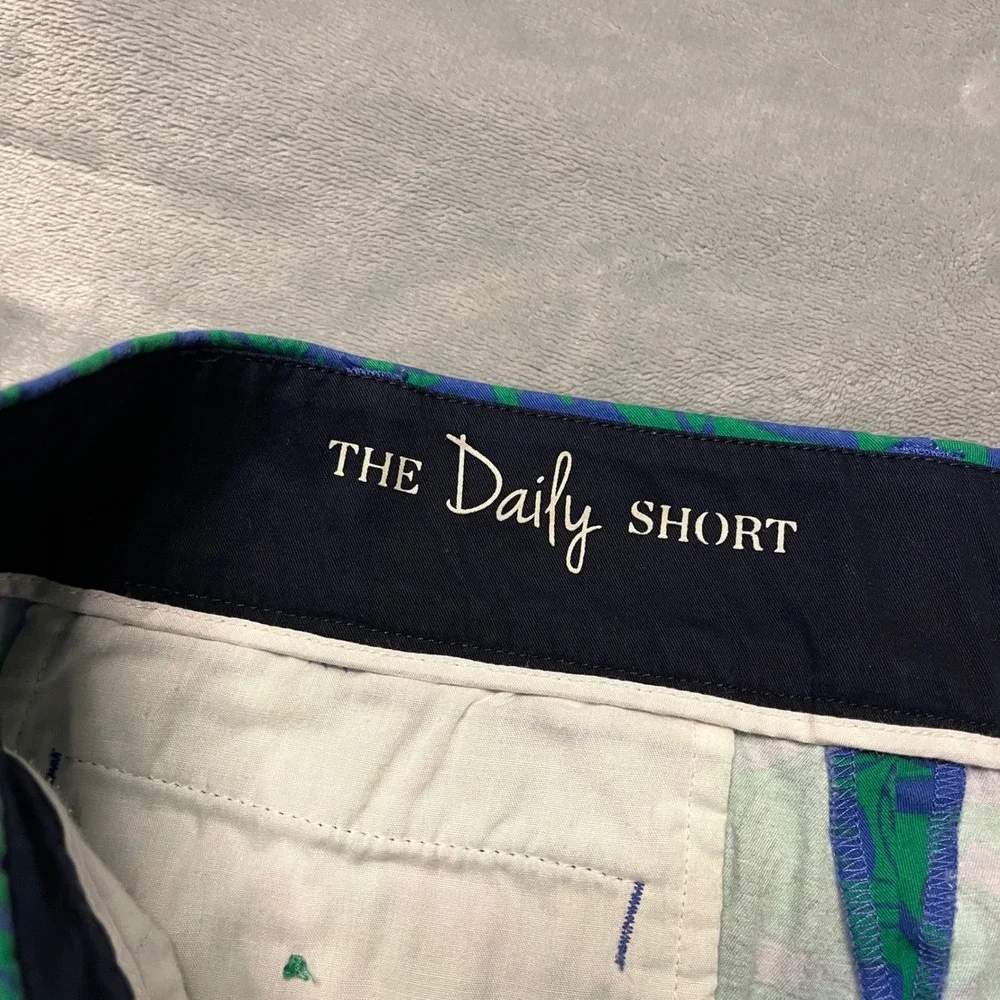 Talbots Womens Green Blue Floral Print‎ Daily Shorts 8 Coastal Grandma Aholagirl